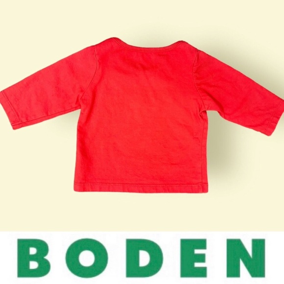 Baby‎ Boden Reindeer Appliqué Tee, Size 0-3 M, MSRP $28 - Picture 2 of 5